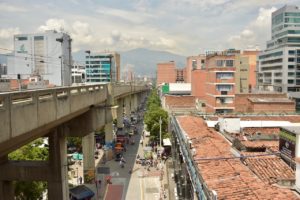 Medellin view from metro station