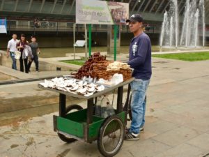 Medellin street food vendor