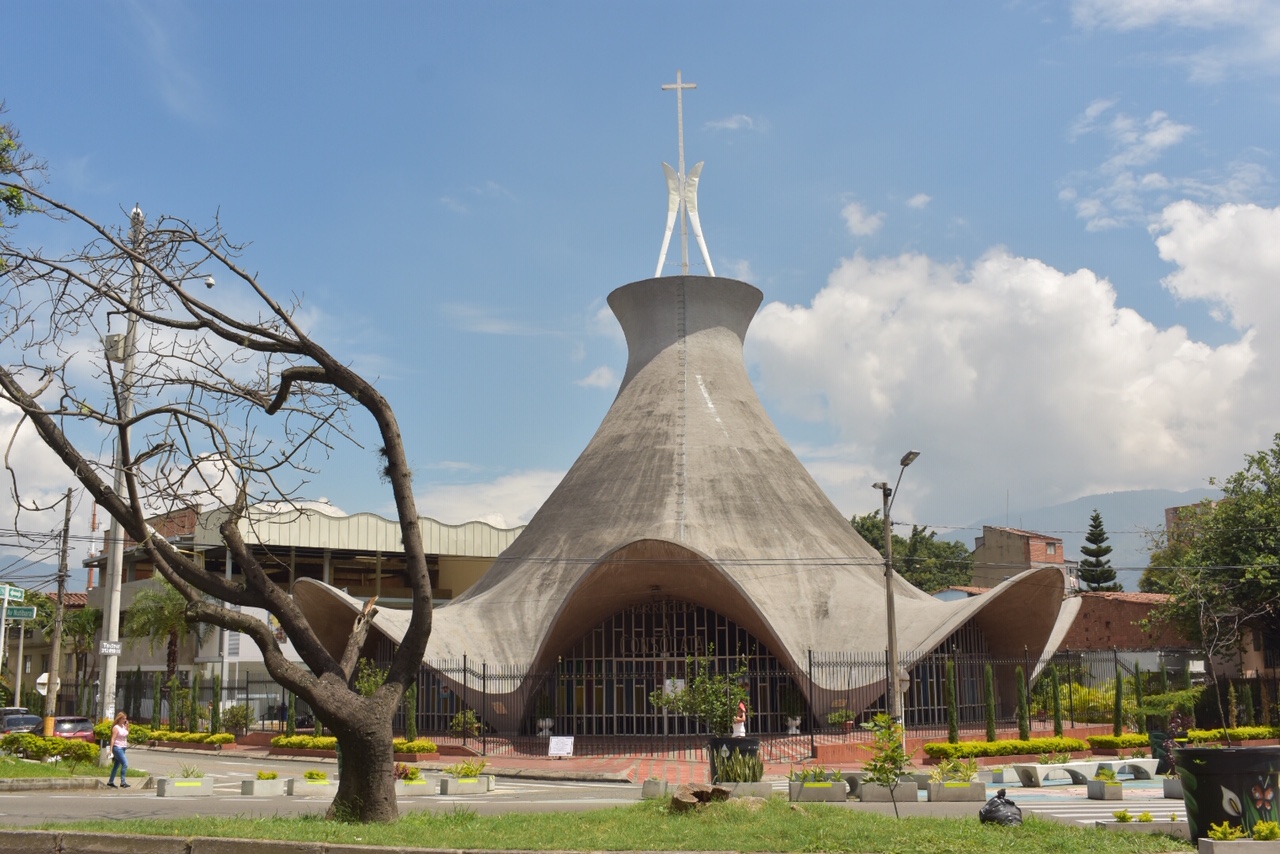 Medellin church with interesting architecture