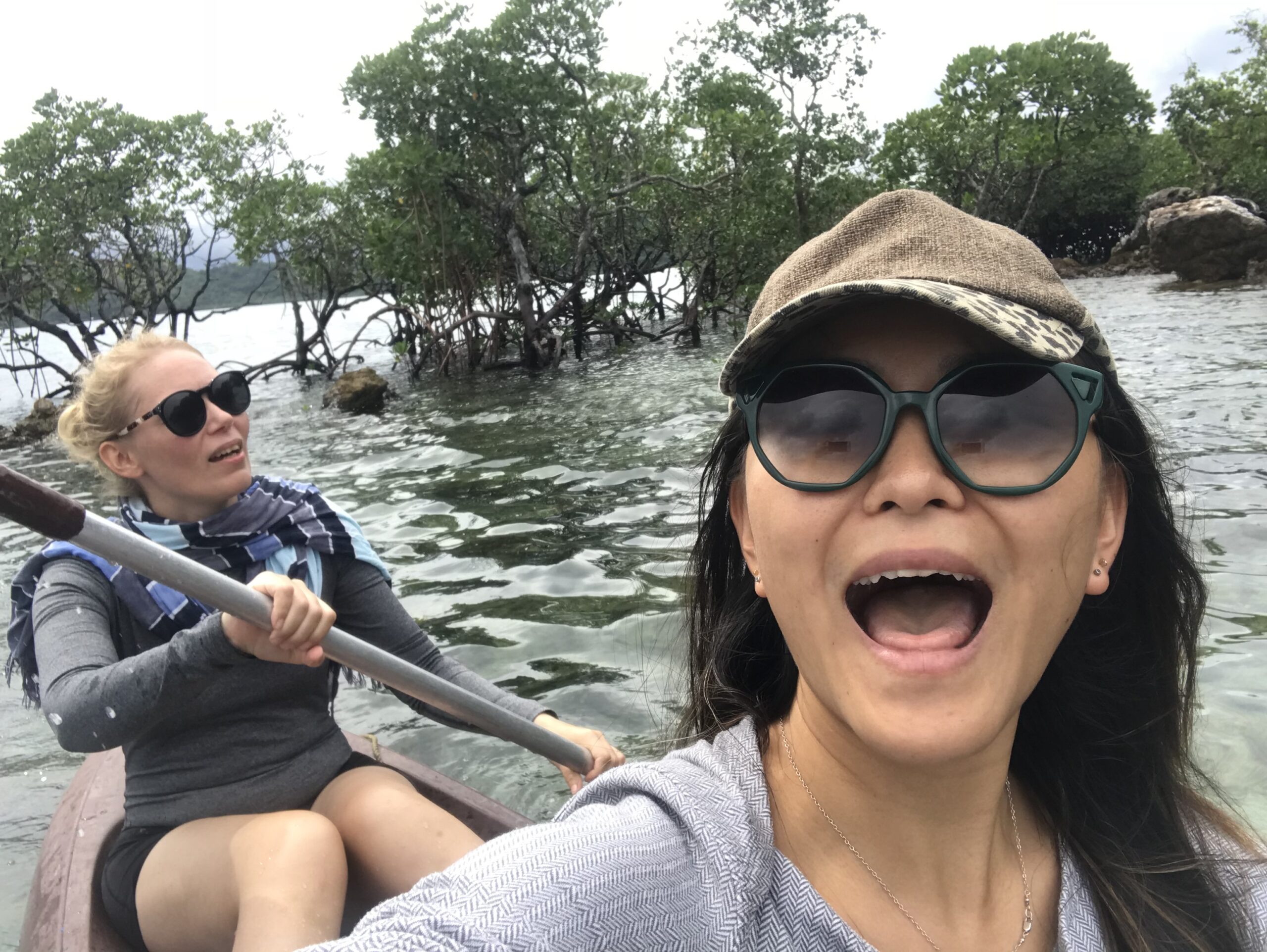 Canoeing amongst mangroves