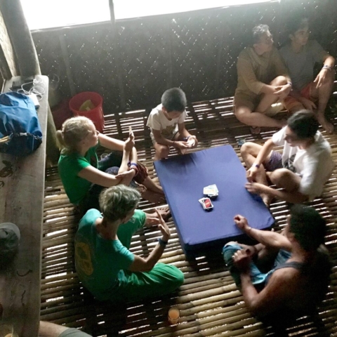 Playing uno