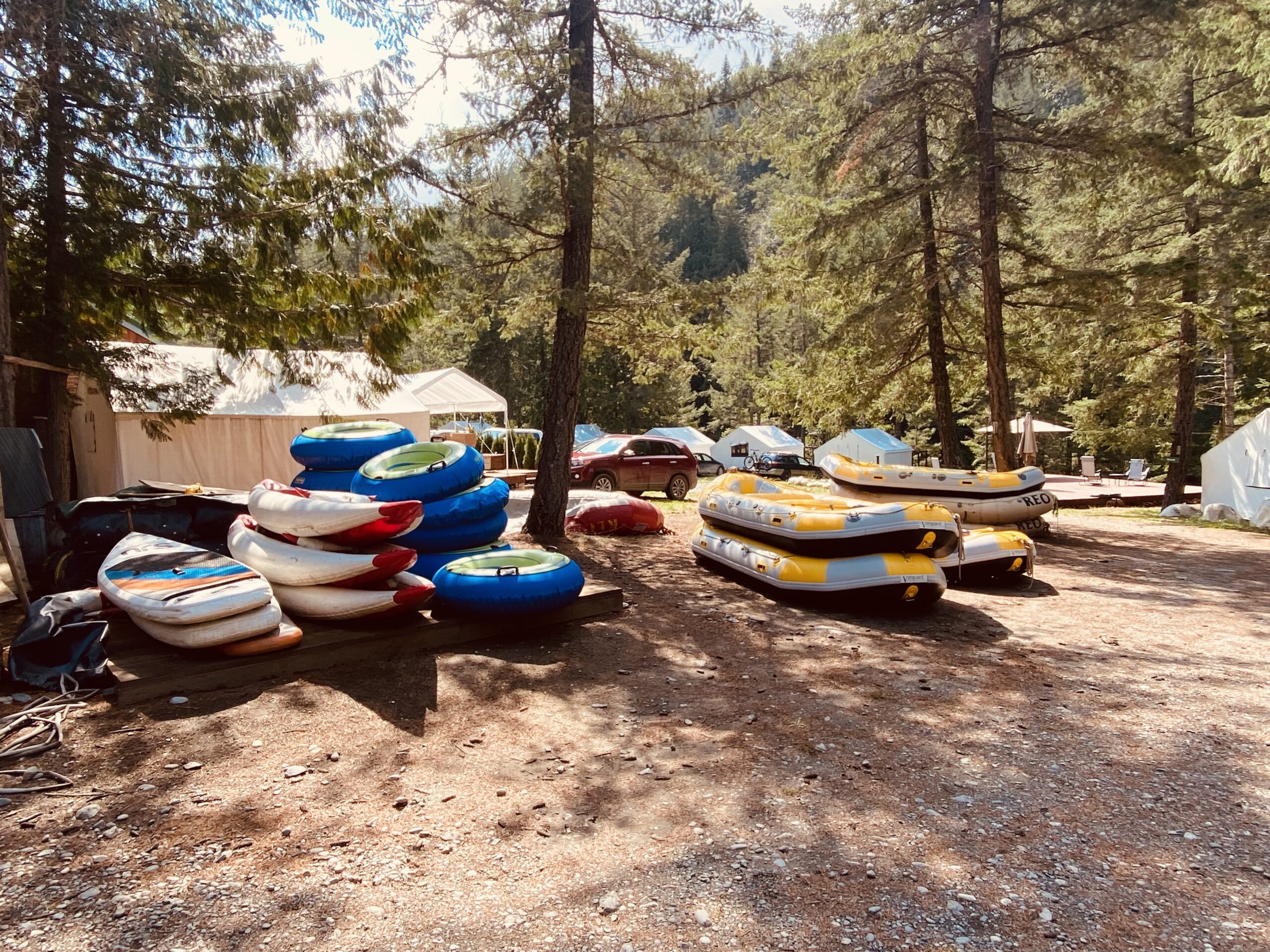 Rafts, kayaks, floats