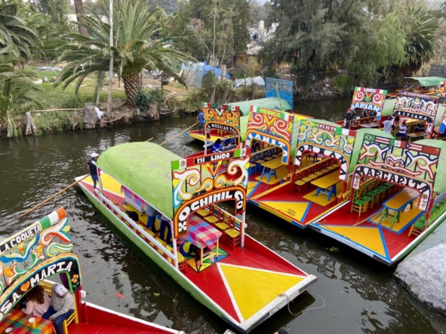 Trajinero boats at Xochimilco