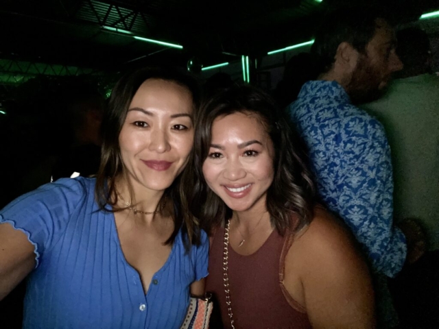 Two girls in the club